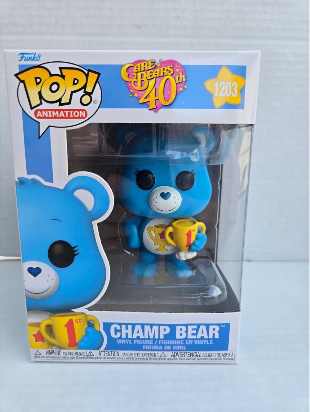 Funko Pop! Care Bears 40th Anniversary Champ Bear Vinyl Figure #1203